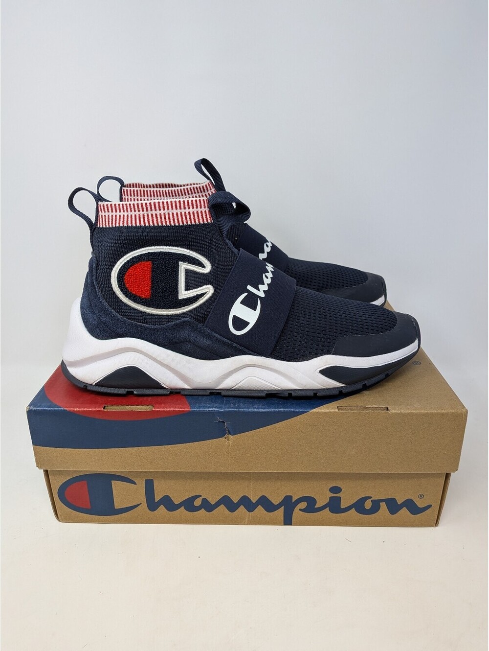 Champion Rally Pro High Top Slip-On Navy Men’s Size 9.5 CM100022M